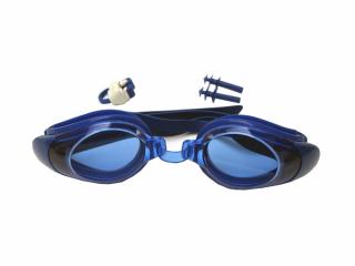 Sada plavecké brýle Wave Junior, ucpávky, klapka - Barva: modrá