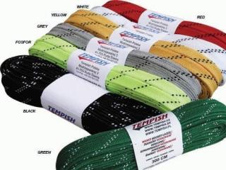 Tkaničky hokejové voskované 180 - 320 cm Barva:: red, Velikost:: 300