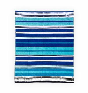 Velká plážová osuška pro 2 osoby Lovely Home Stripes modrá