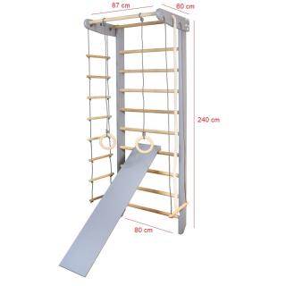 ŽEBŘINY S PŘÍSLUŠENSTVÍM SPORTBABY GREY 3-225/240-2 Výška konstrukce: 240 cm