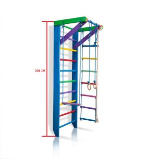 ŽEBŘINY S PŘÍSLUŠENSTVÍM SPORTBABY RAINBOW 2 - 220/240 Výška konstrukce: 220 cm