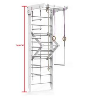 ŽEBŘINY S PŘÍSLUŠENSTVÍM SPORTBABY WHITE 3-220/240-1 Výška konstrukce: 240 cm
