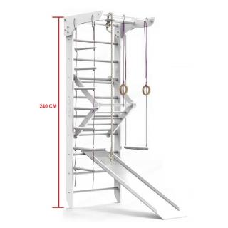 ŽEBŘINY S PŘÍSLUŠENSTVÍM SPORTBABY WHITE 3-220/240 Výška konstrukce: 240 cm