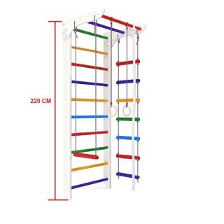 ŽEBŘINY S PŘÍSLUŠENSTVÍM SPORTBABY WHITE and COLOR 2-220/240 Výška konstrukce: 220 cm