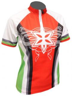 Cyklistický dres Vipa 100118 červeno-zelený