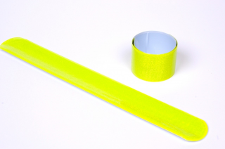 Reflexní pásek samonavíjecí 23x3cm žlutý