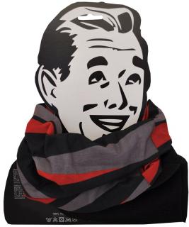 Sulov sportovní šátek s fleecem černo-červený