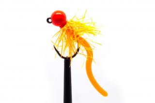 Jig Worm Chenille - Sunburst Orange Head