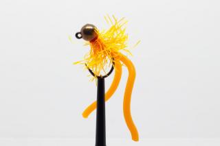 Jig Worm Double Tail - fluo sunburst