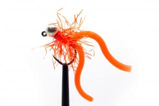 Jig Worm Double Tail - ohnivě oranžový