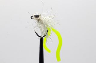 Jig Worm Double Tail - žlutobílý