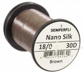 Semperfli Nano Silk Ultra 18/0 - Hnědá