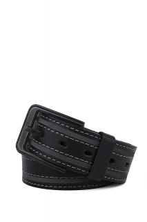 Black Hand kožený pásek 131-98 s kontrastními proužky černý Délka pásku: 100
