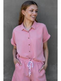Broadway dámská košile Wendy krátký rukáv růžová Velikost: L