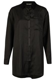 Broadway dámská prodloužená saténová košile černá Velikost: XL