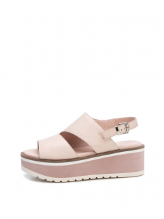 CARMELA dámské kožené sandále na platformě 67319 růžové Velikost: 38