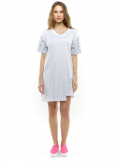 Devergo dámské šaty s potiskem krátký rukáv bílé Velikost: S