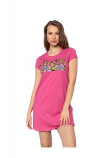 Devergo dámské tričkové šaty s potiskem růžové Velikost: M