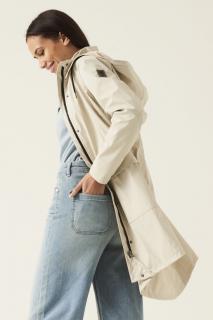 Garcia dámská dlouhá bunda s kapucí smetanová Velikost: M