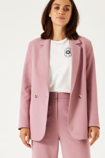 Garcia dámské dvouřadé sako pastelově růžové Velikost: L