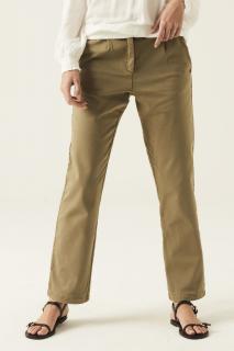 Garcia dámské široké kalhoty do pasu olivové Velikost: XL