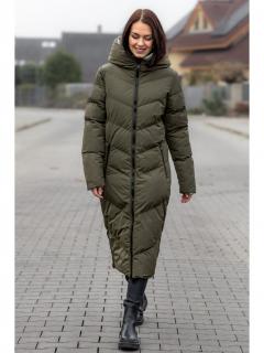 Garcia dámský zimní oboustranný  maxi kabát Amphora khaki/mentolový Velikost: S