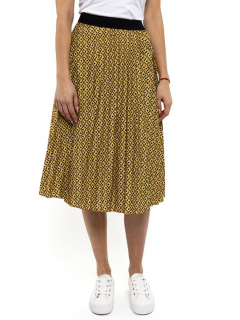 Hailys dámská plisovaná midi sukně Amelie se vzorem hořčicová Velikost: L
