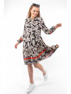 Hailys dámské oversized vzorované šaty Elly černé Velikost: L