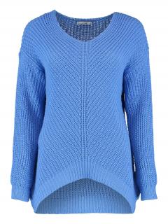 Hailys dámský svetr s výstřihem do V Lasina modrý Velikost: XS/S
