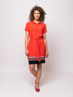 Heavy Tools dámské šaty Voxim krátký rukáv oranžové Velikost: XL