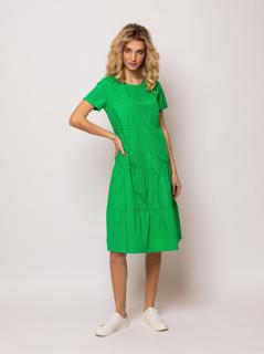 Heavy Tools dámské volánové šaty Vynil zelené Velikost: XL