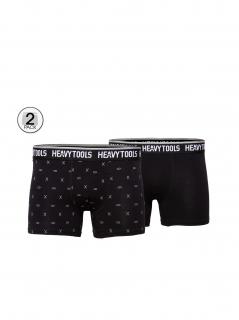 Heavy Tools pánské boxerky s potiskem Awax (2ks/balení) černé Velikost: XL