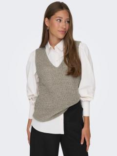 JDY dámská pletená vesta Megan šedobéžová Velikost: L