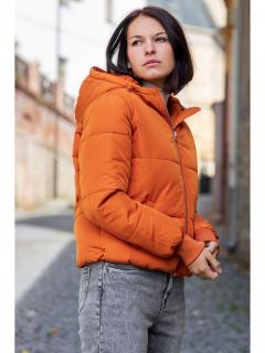 JDY dámská prošívaná puffer bunda Newerica oranžová Velikost: L