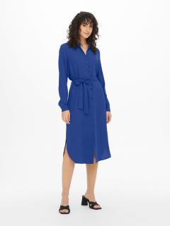 JDY dámské košilové midi šaty Divya modré Velikost: XL