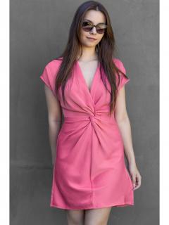 JDY dámské saténové mini šaty Urba růžové Velikost: XL