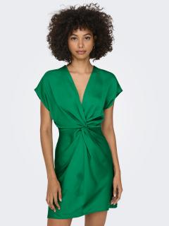 JDY dámské saténové mini šaty Urba zelené Velikost: L