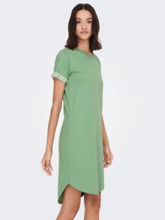 JDY dámské tričkové šaty Ivy hráškově zelené Velikost: XS