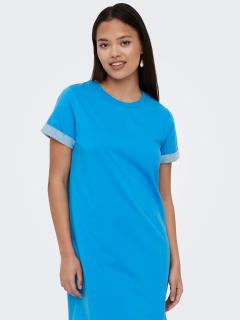 JDY dámské tričkové šaty Ivy modré Velikost: XS