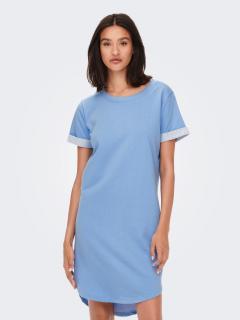 JDY dámské tričkové šaty Ivy světle modré Velikost: M