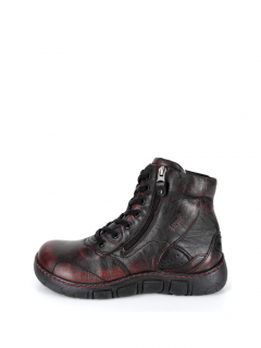 Kacper dámská kožená kotníková obuv 4-0595 červeno/černé Velikost: 37