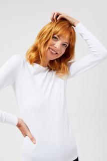 Moodo dámské triko dlouhý rukáv bílé Velikost: L