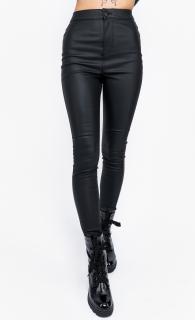 Noisy May dámské koženkové kalhoty  super slim Ella černé Velikost: XL/30