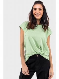 Noisy May dámské tričko Mathilde volný střih světle zelené Velikost: L