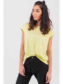 Noisy May dámské tričko Mathilde volný střih žluté Velikost: XS