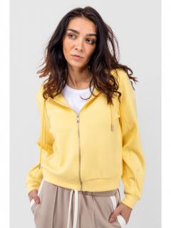 Only dámská mikina na zip s kapucí Scarlett žlutá Velikost: L