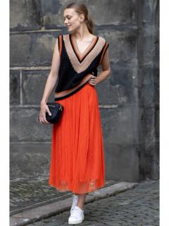 Only dámská tylová midi sukně Lavina oranžová Velikost: L