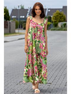 Only dámské květované midi šaty Zora zelené Velikost: M