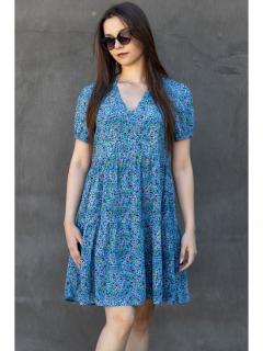 Only dámské květované šaty Nova modré Velikost: XS