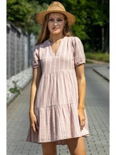 Only dámské pruhované šaty Nora pudrové Velikost: L